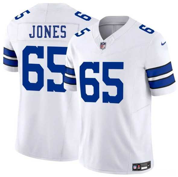 Men & Women & Youth Dallas Cowboys #65 Robert Jones White 2025 F.U.S.E. Vapor Untouchable Limited Stitched Jersey